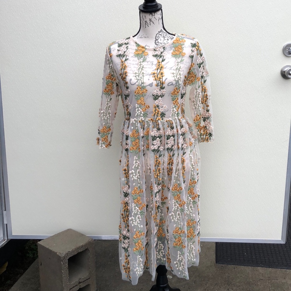 Blueoxy mesh dress large NWOT
